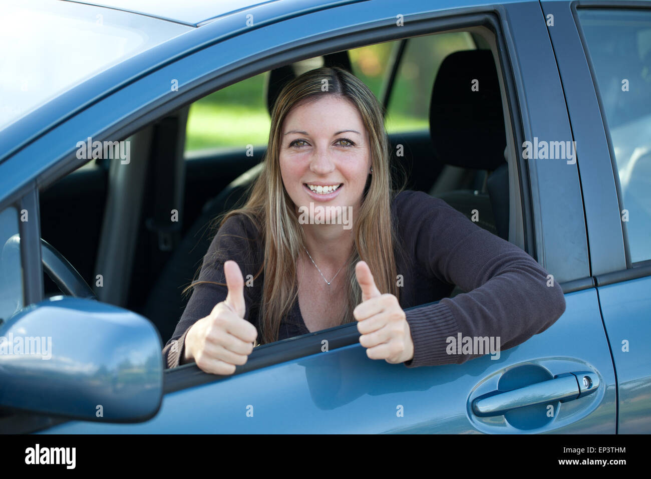 Erfolg beim Autofahren Foto Stock