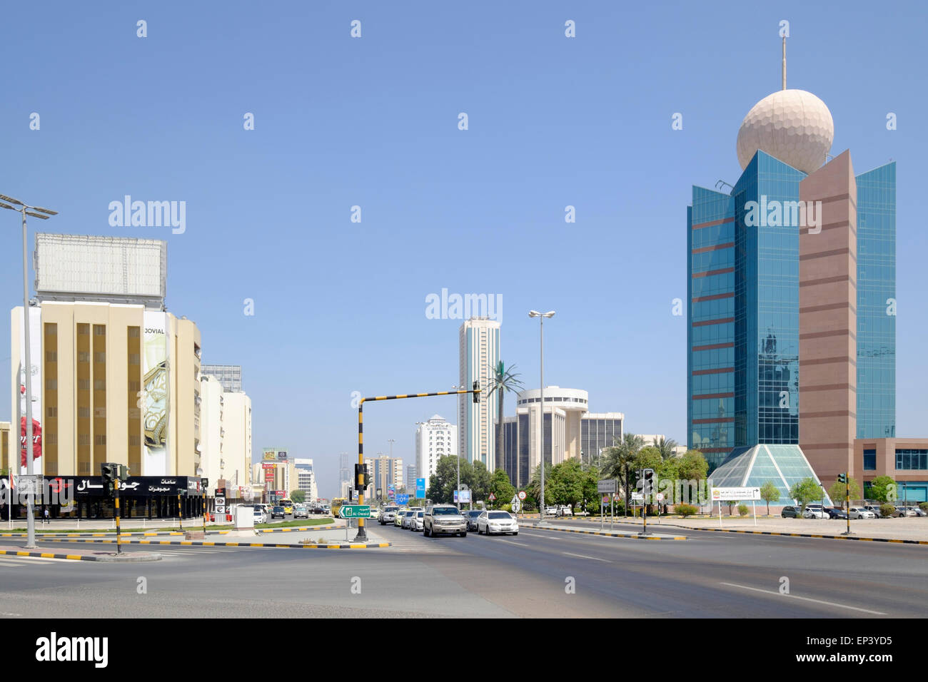 Vista della città di Fujairah negli Emirati Arabi Uniti Foto Stock