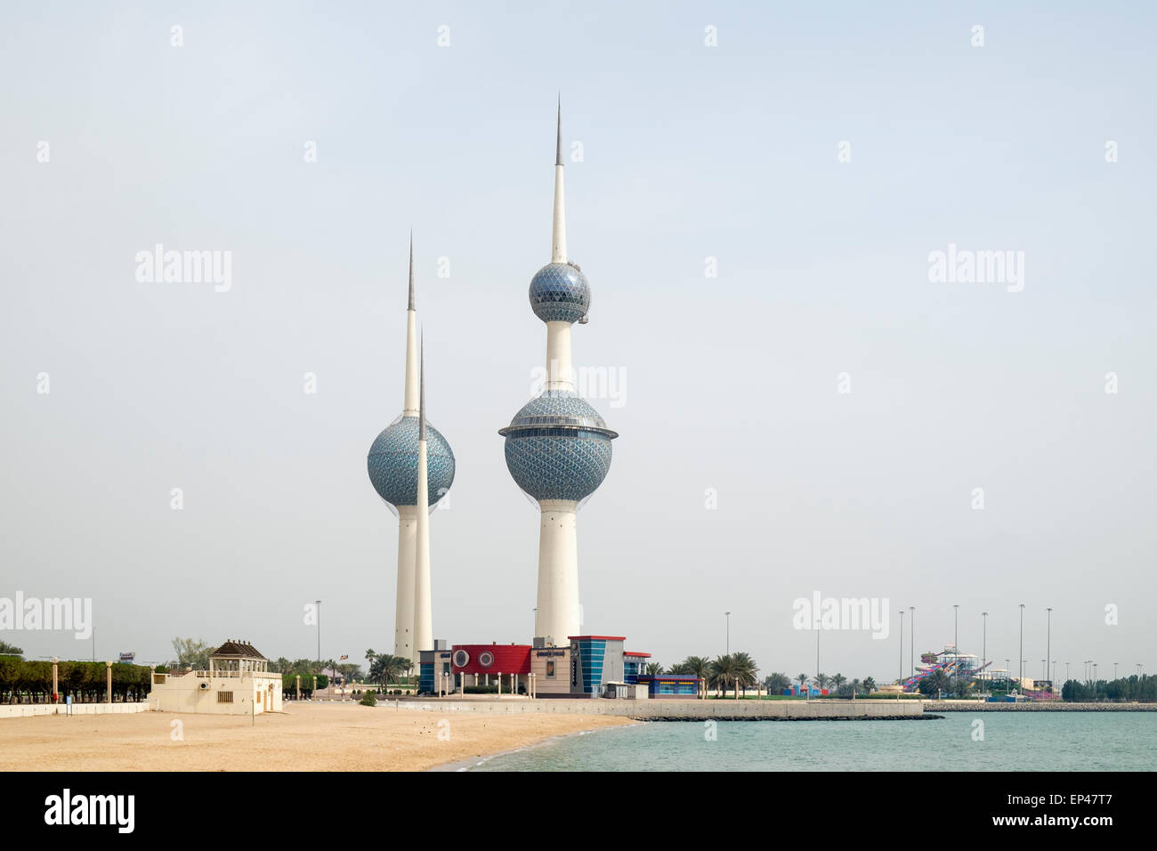 Kuwait Towers in Kuwait City in Kuwait. Foto Stock