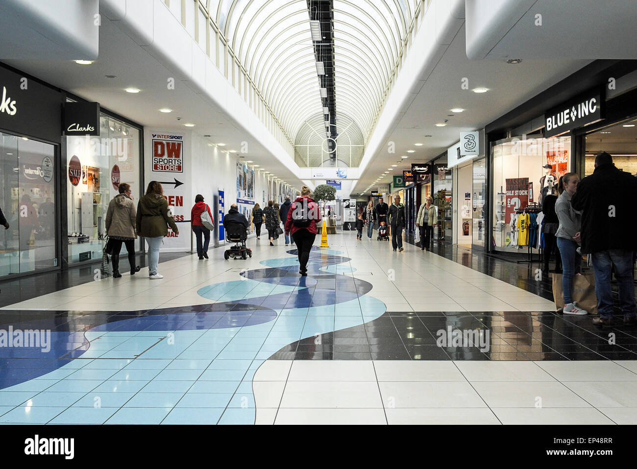 L'interno del centro commerciale High Chelmer nella città di Chelmsford nell'Essex Foto Stock