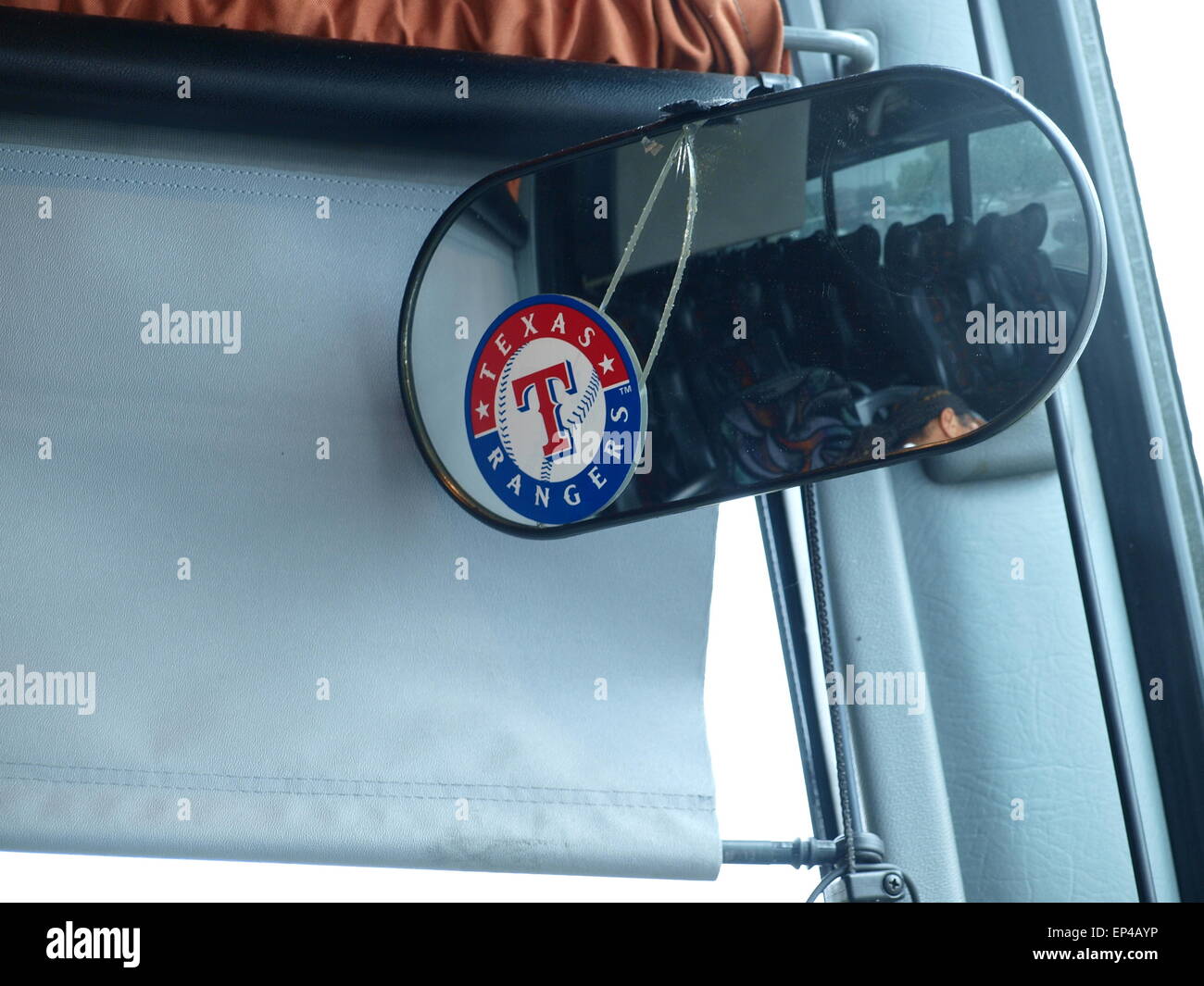 Texas Ranger monogramma sul Bus Charter Foto Stock