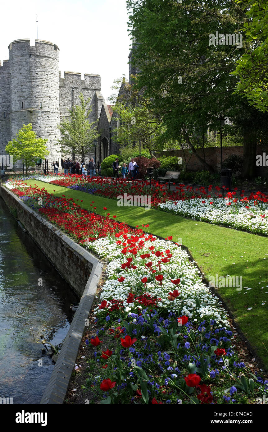 Città di Canterbury nella contea del Kent REGNO UNITO Maggio 2015 Foto Stock