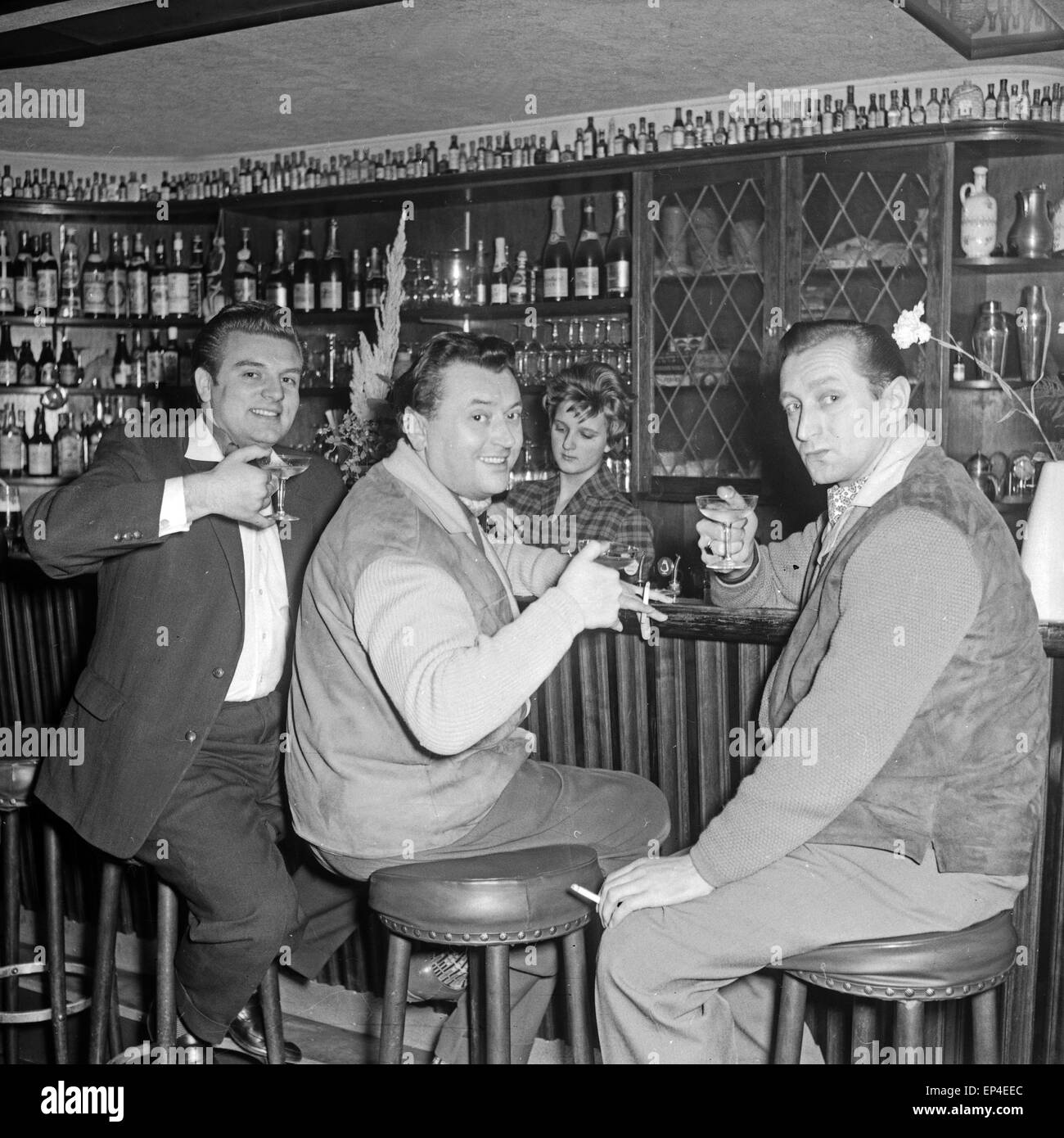Deutsche Gesangsgruppe Roland Trio, bestehend aus Curth Stephan, Richard Gatermann und Martin Berndt, Deutschland 1950er Jah Foto Stock