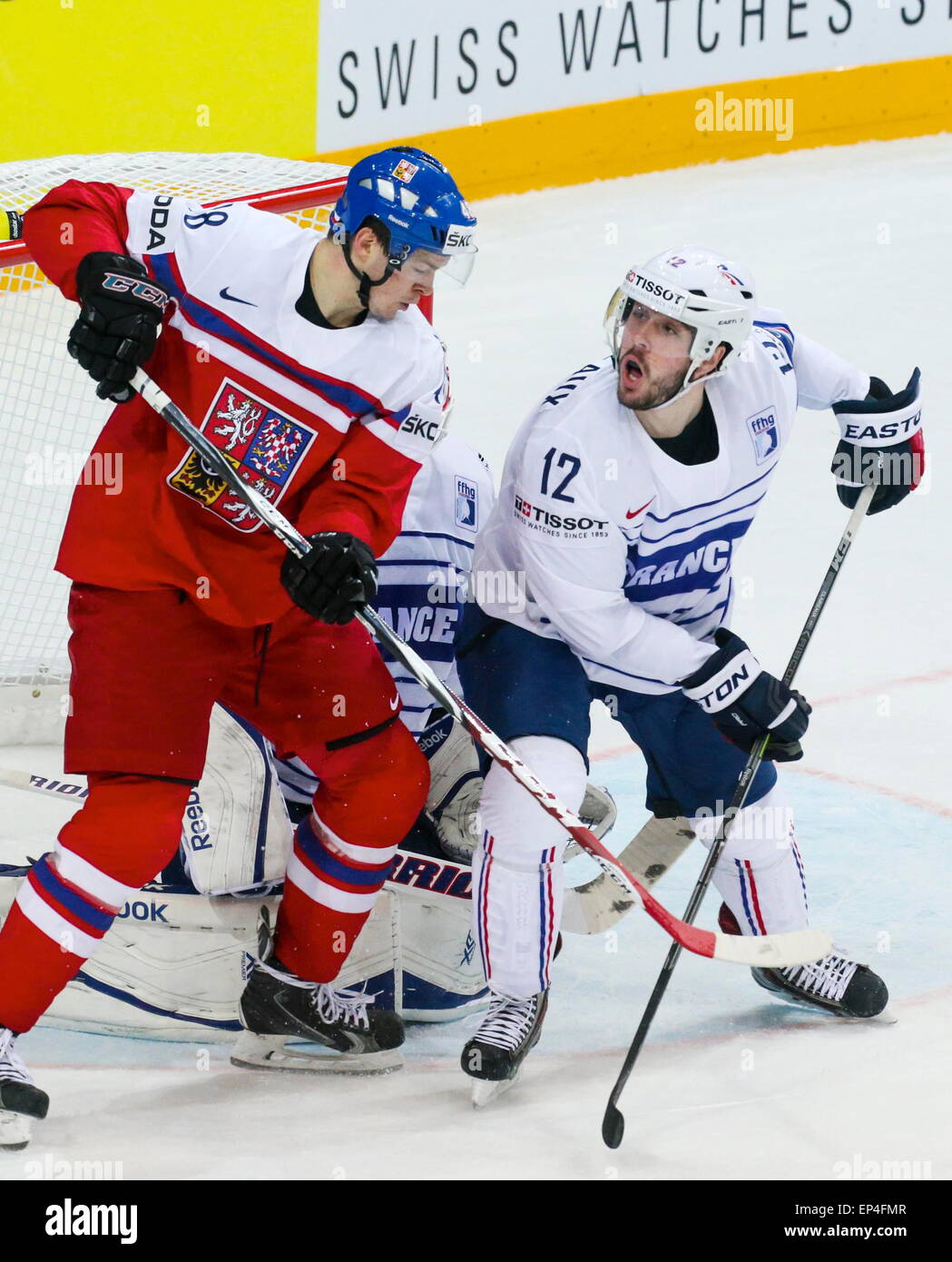 Valentin Claireaux - 07.05.2015 - Republique Tcheck / Francia - Championnat du Monde de Hockey sur Glace .Photo : Xavier Laine icona / Sport Foto Stock