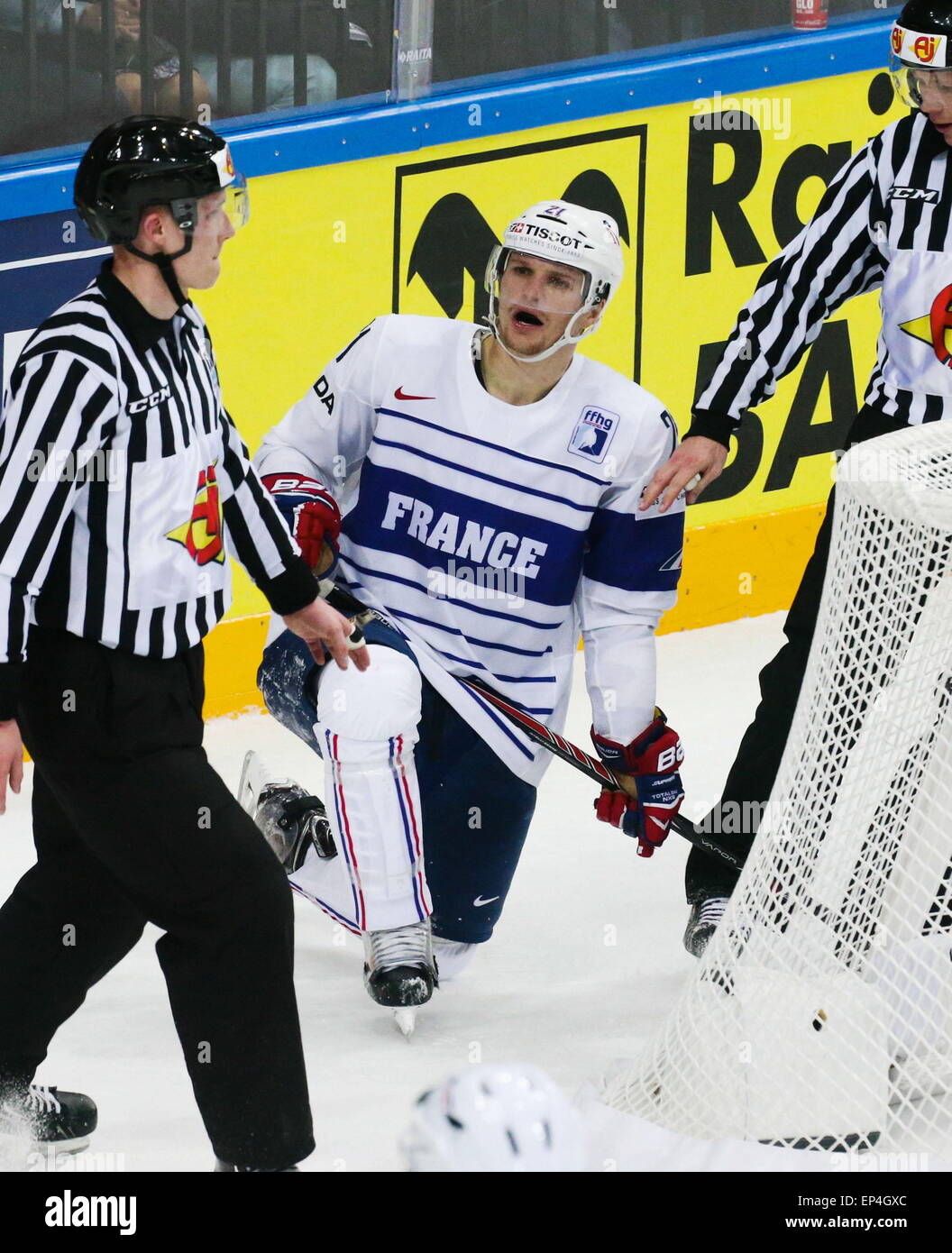 Antoine Roussel - 07.05.2015 - Republique Tcheck / Francia - Championnat du Monde de Hockey sur Glace .Photo : Xavier Laine icona / Sport Foto Stock