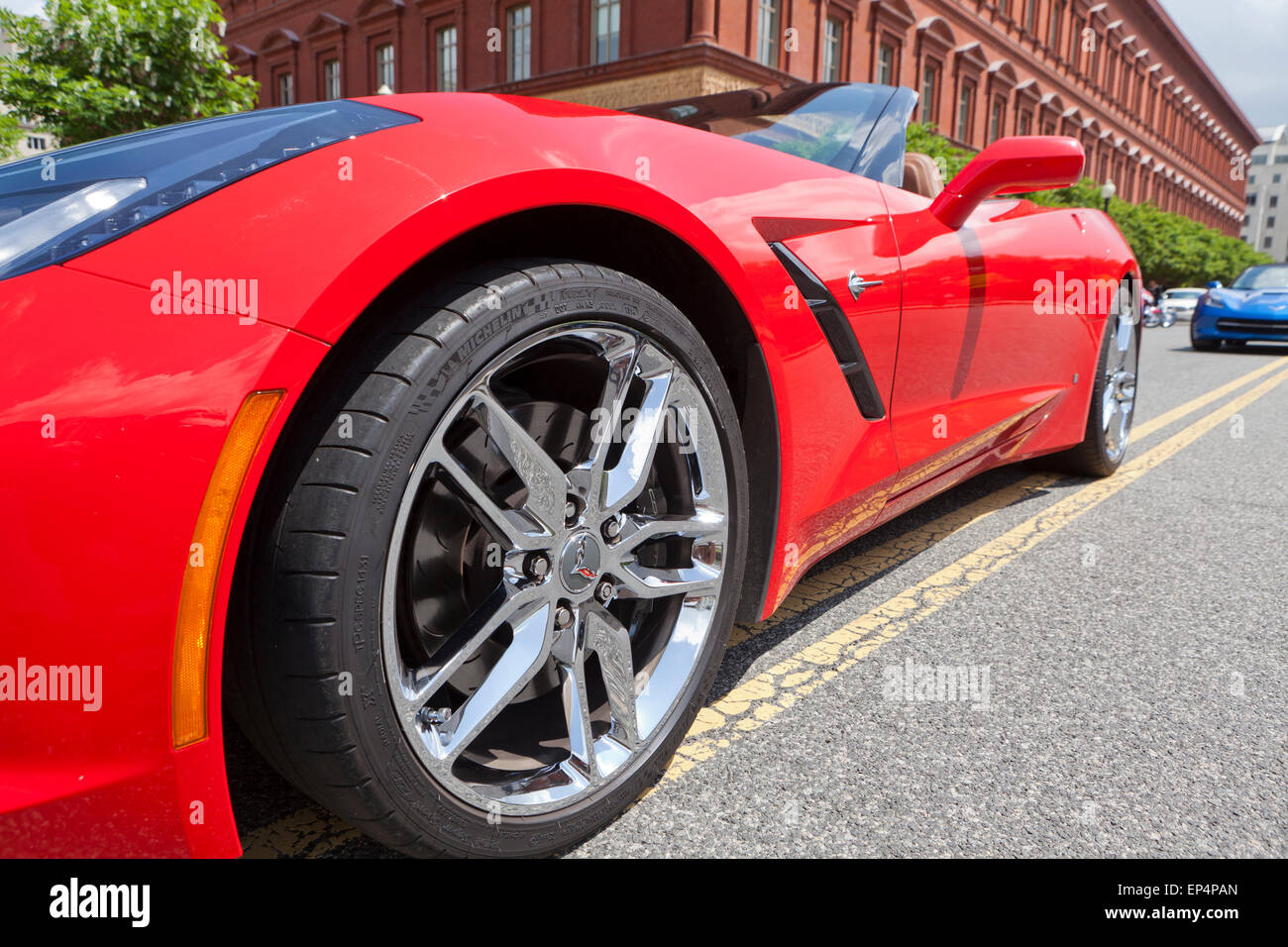 2014 Chevy Corvette Stingray Z51 convertibile ruota anteriore - USA Foto Stock