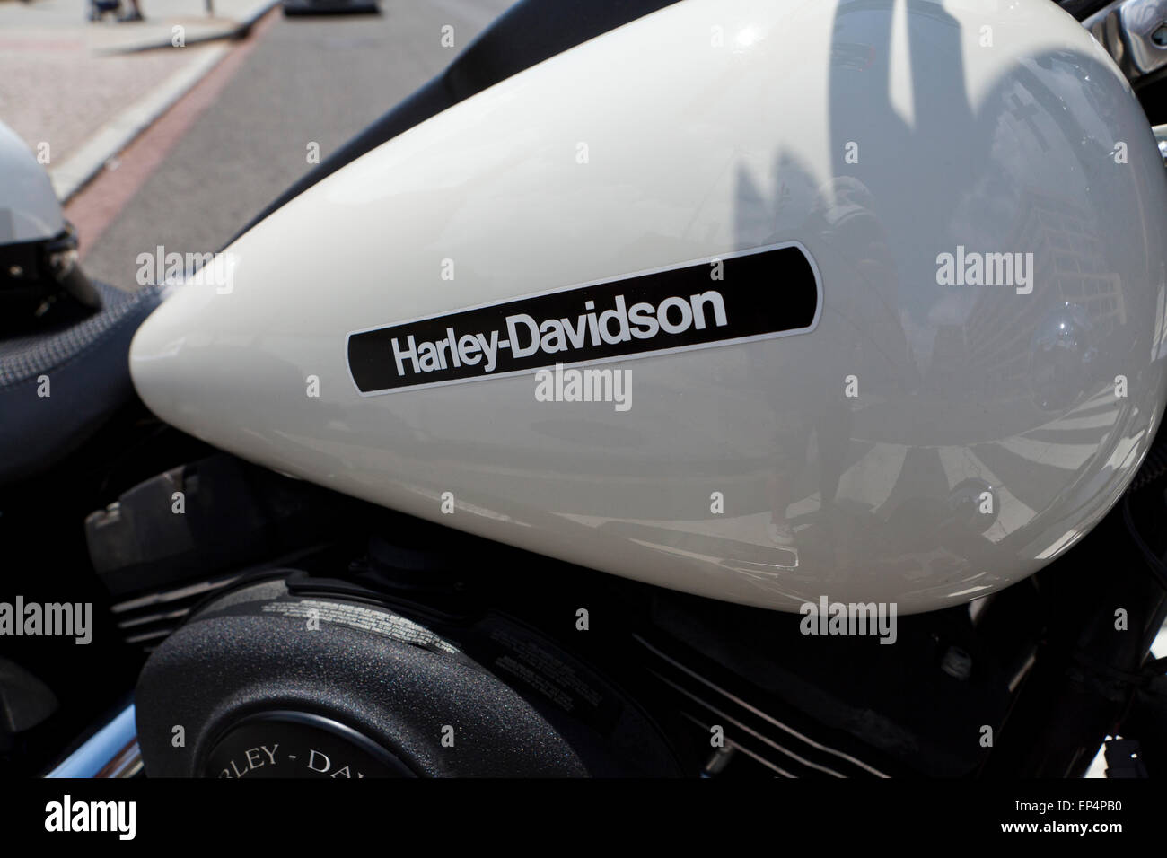 Harley Davidson Moto serbatoio gas - USA Foto Stock