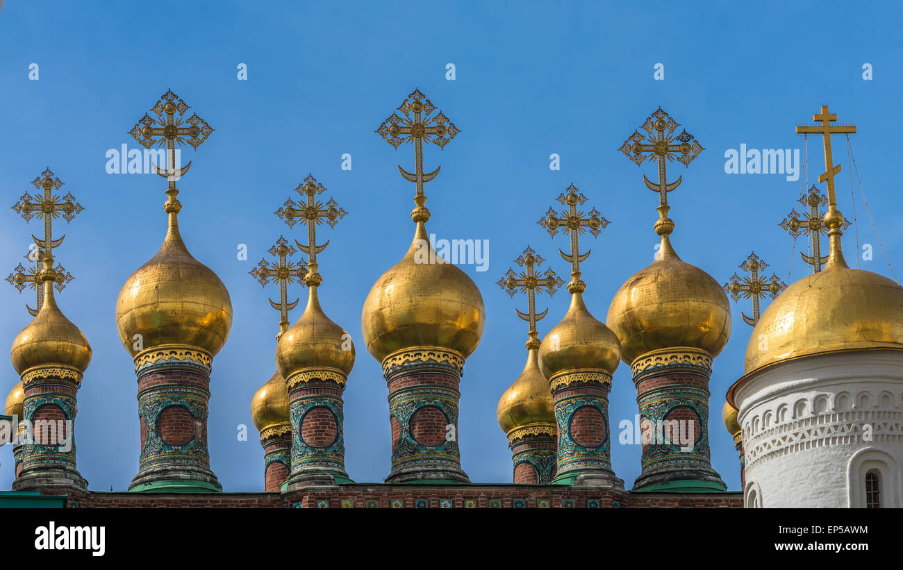 Chiesa della Deposizione della Veste, Moscow Kremlin, Rusiia Foto Stock