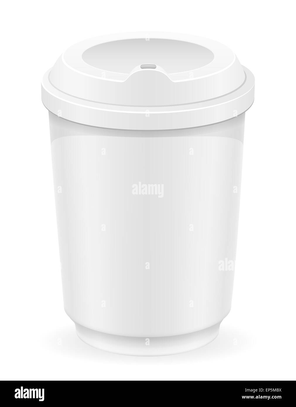 Bianco per la tazza di caffè o di tè illustrazione isolato su sfondo Foto Stock