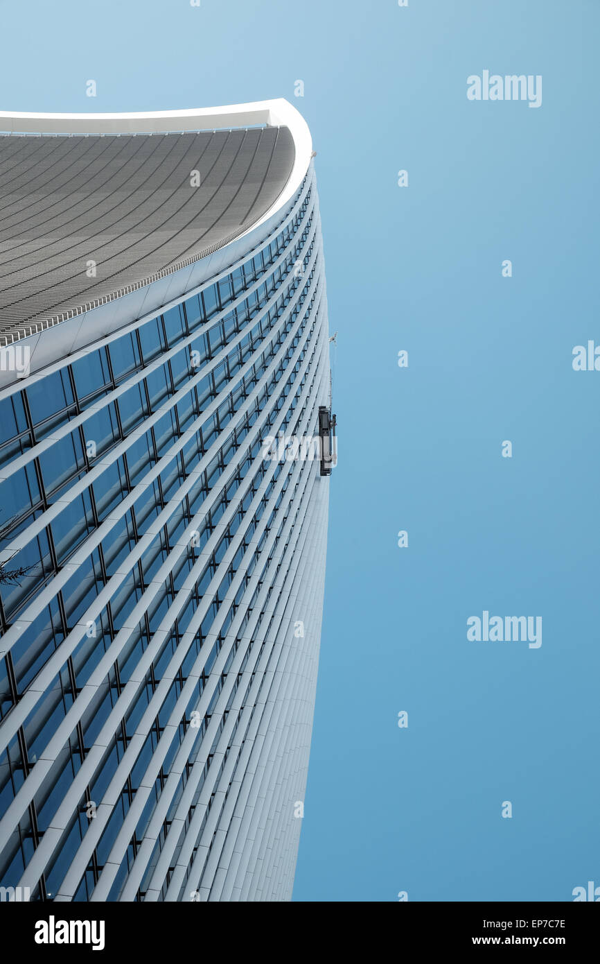 Detergenti per finestre a 20 Fenchurch Street office di Londra Foto Stock