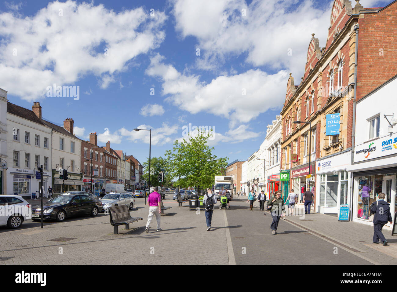 Evesham Town Center, Worcestershire, England, Regno Unito Foto Stock