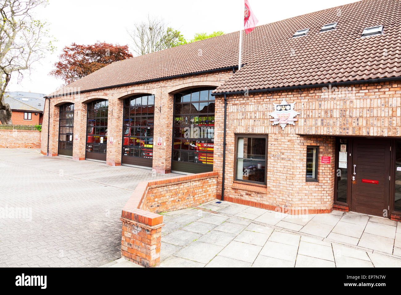 Beverley la stazione dei vigili del fuoco esterno dell'edificio ingresso anteriore humber East Riding of Yorkshire stazioni Foto Stock