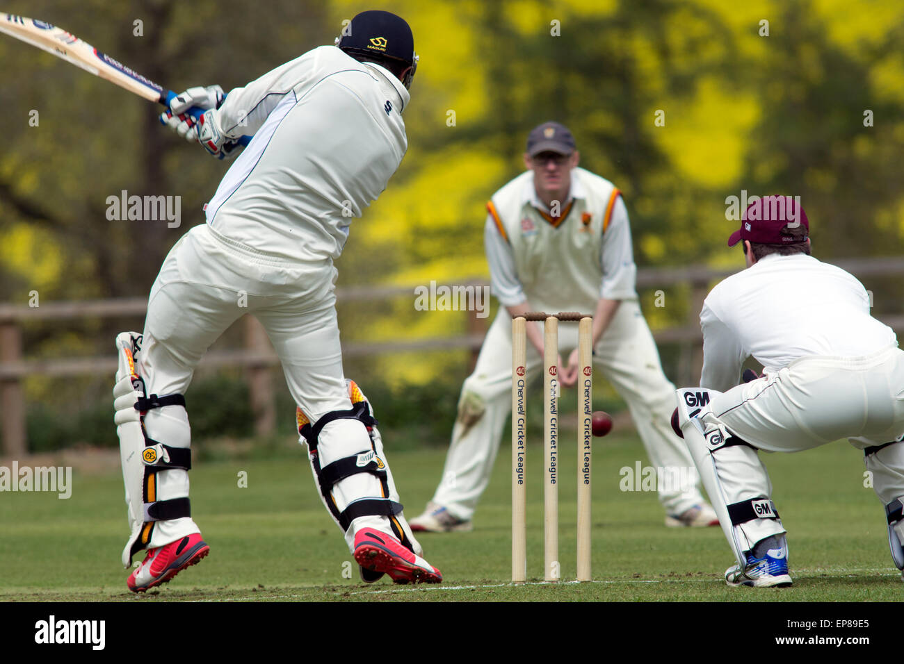 Village cricket a Horley, Oxfordshire, England, Regno Unito Foto Stock