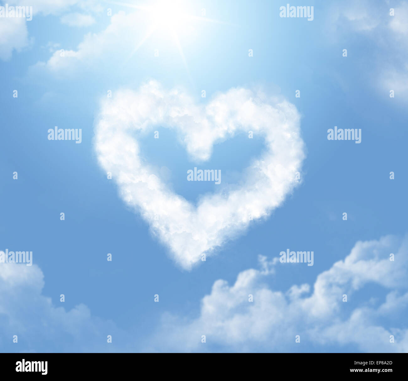 Cloudlet a forma di cuore Foto Stock