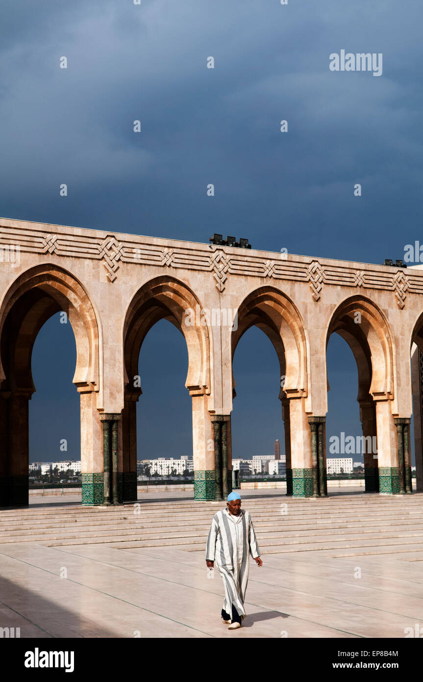 Moschea di Hassan II a Casablanca. Foto Stock