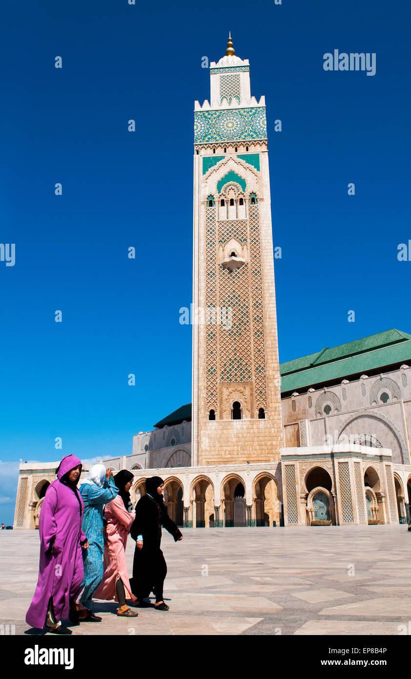 Moschea di Hassan II a Casablanca. Foto Stock
