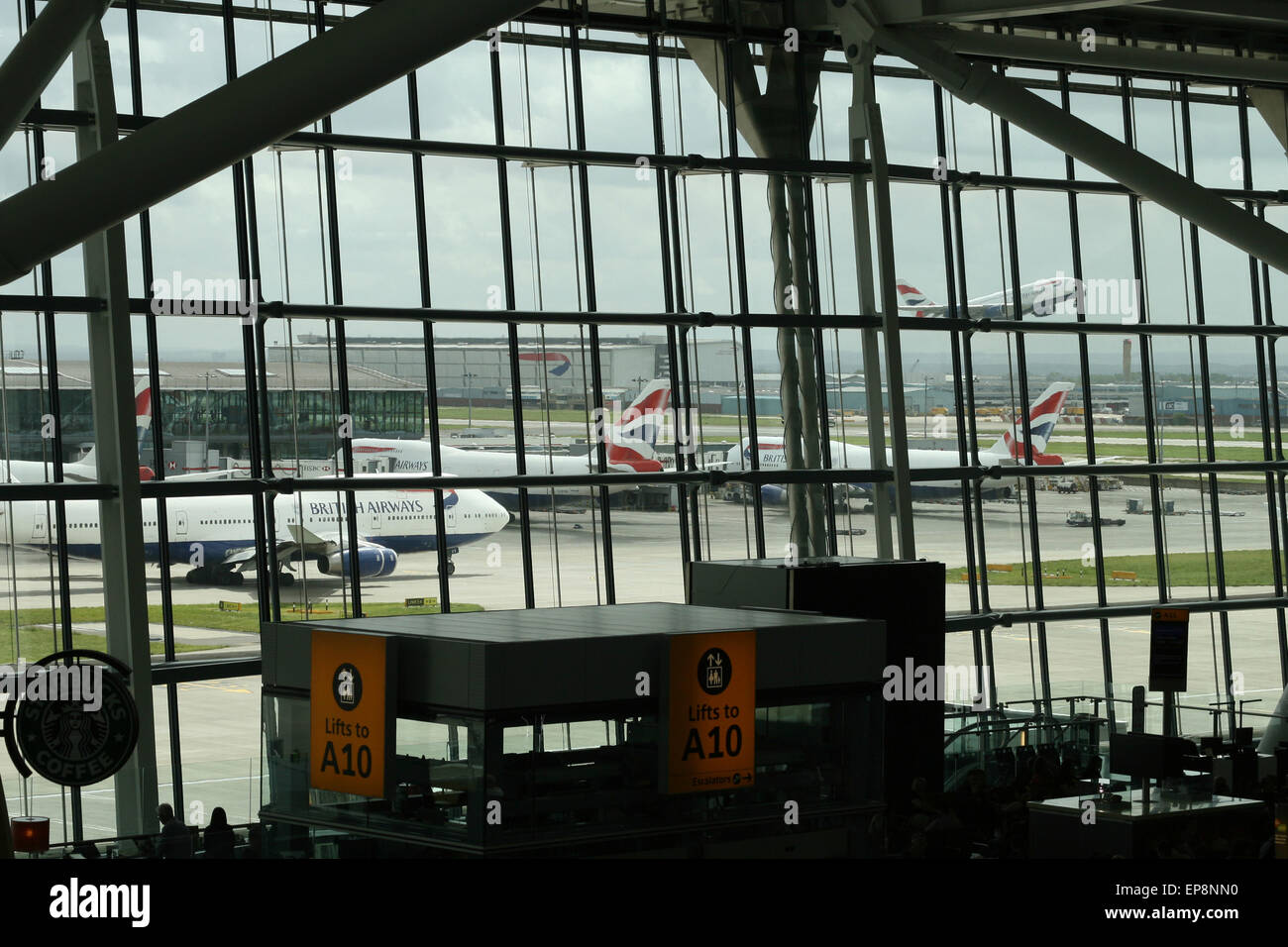 Il terminale 5 cinque Heathrow la costruzione di un edificio principale Foto Stock