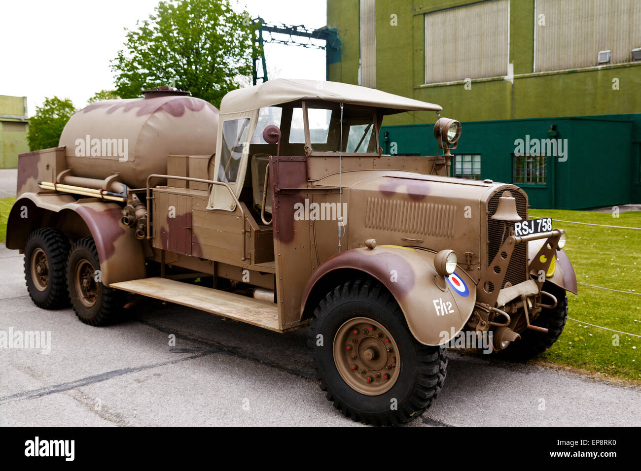 1940 RAF Fire Carrello a RAF Scampton Fire Museum Foto Stock