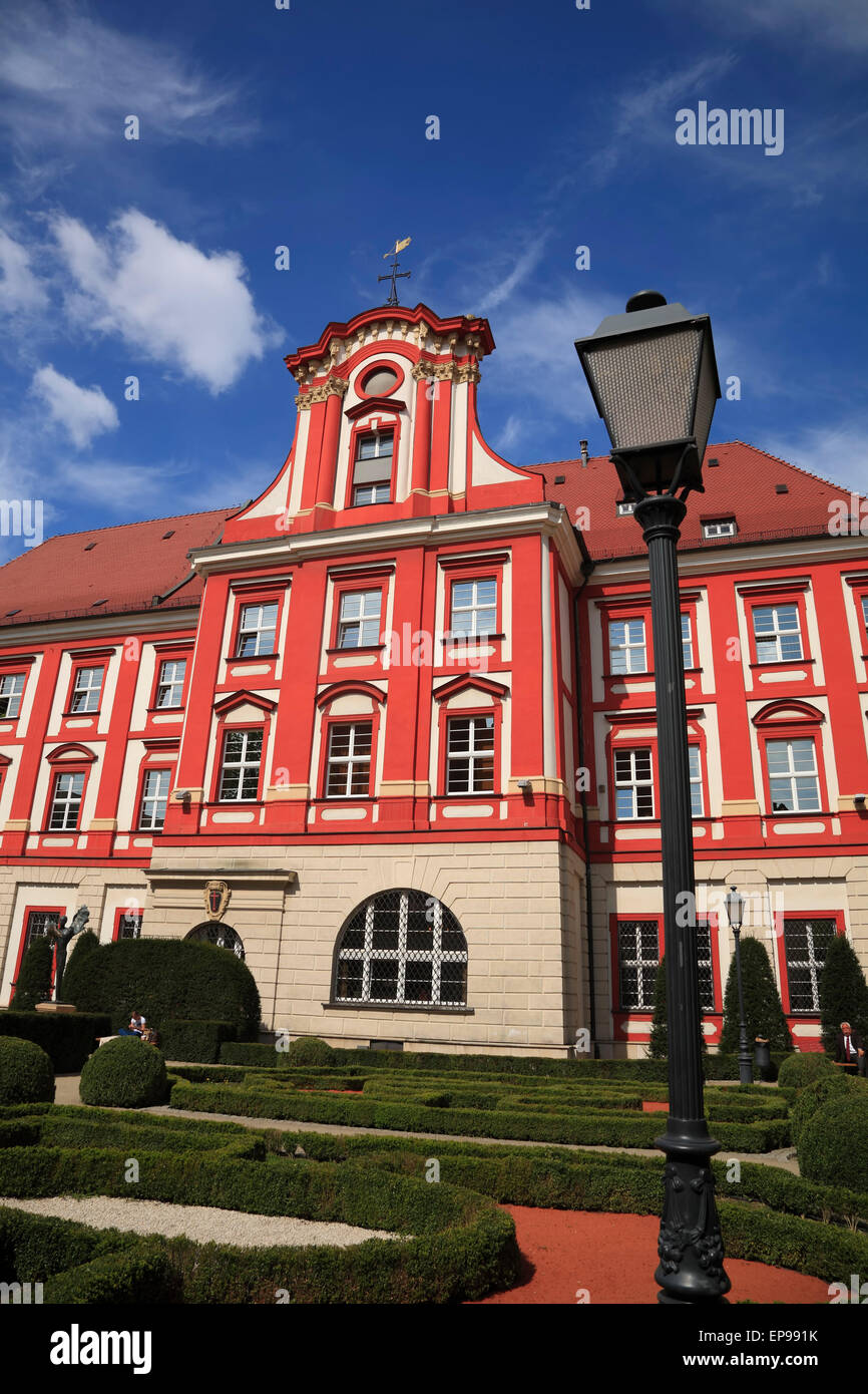 Ossolinski National Bibliothek, Wroclaw, Slesia, Polonia, Europa Foto Stock