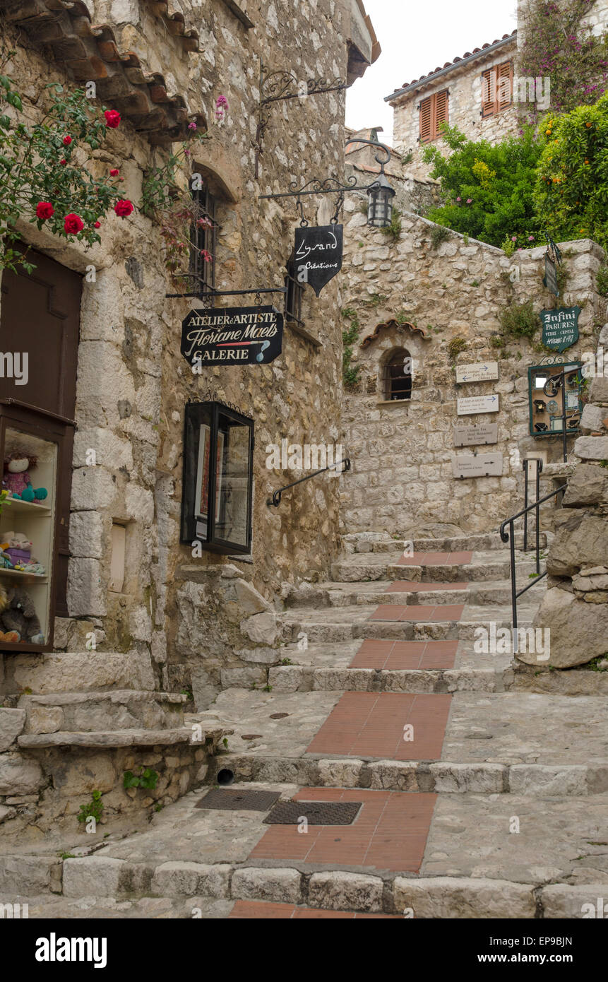 Eze village, Cote d'Azur, in Francia Foto Stock