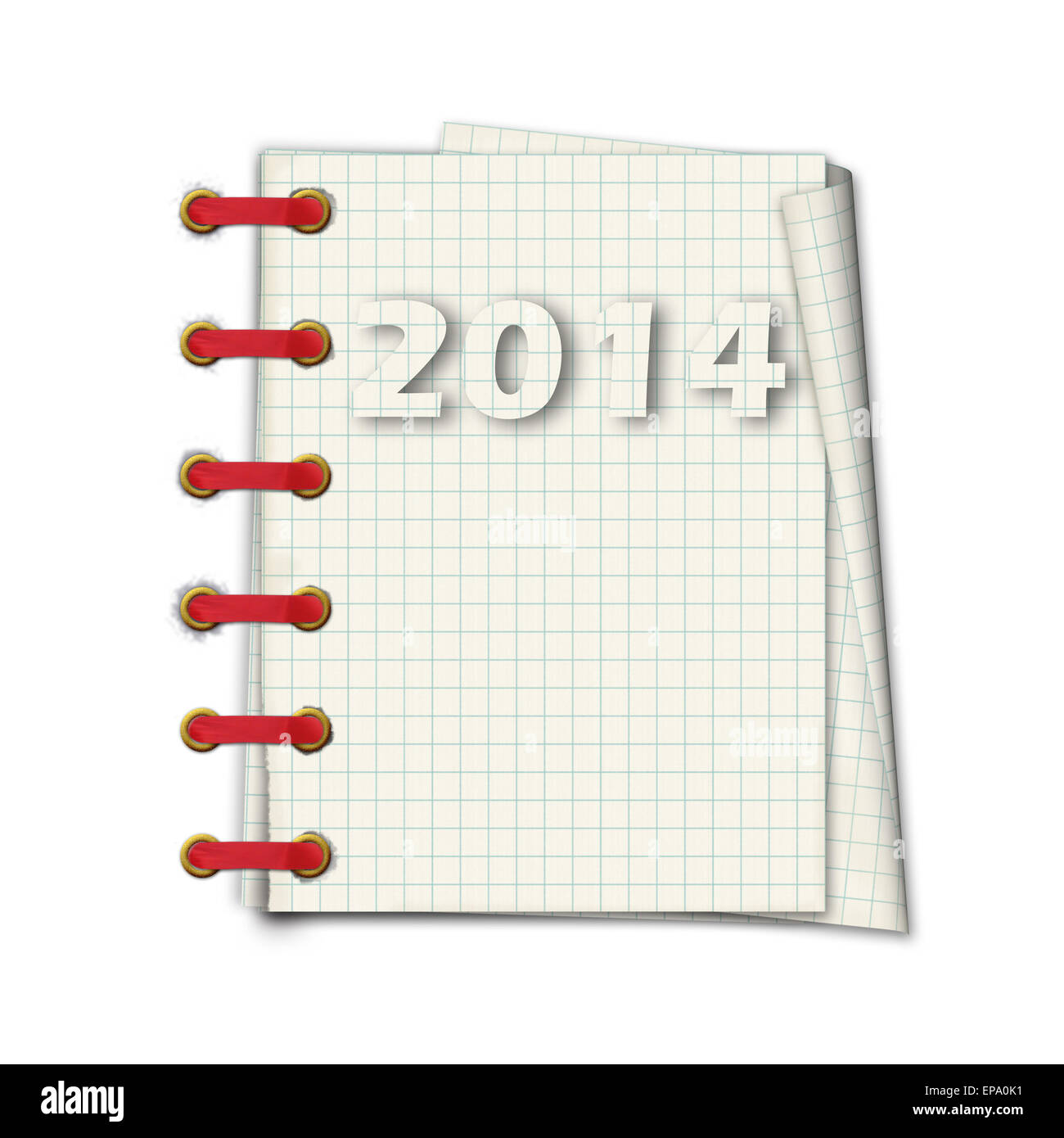 Grunge alienato album in stile scrapbooking isolati su sfondo bianco Foto Stock