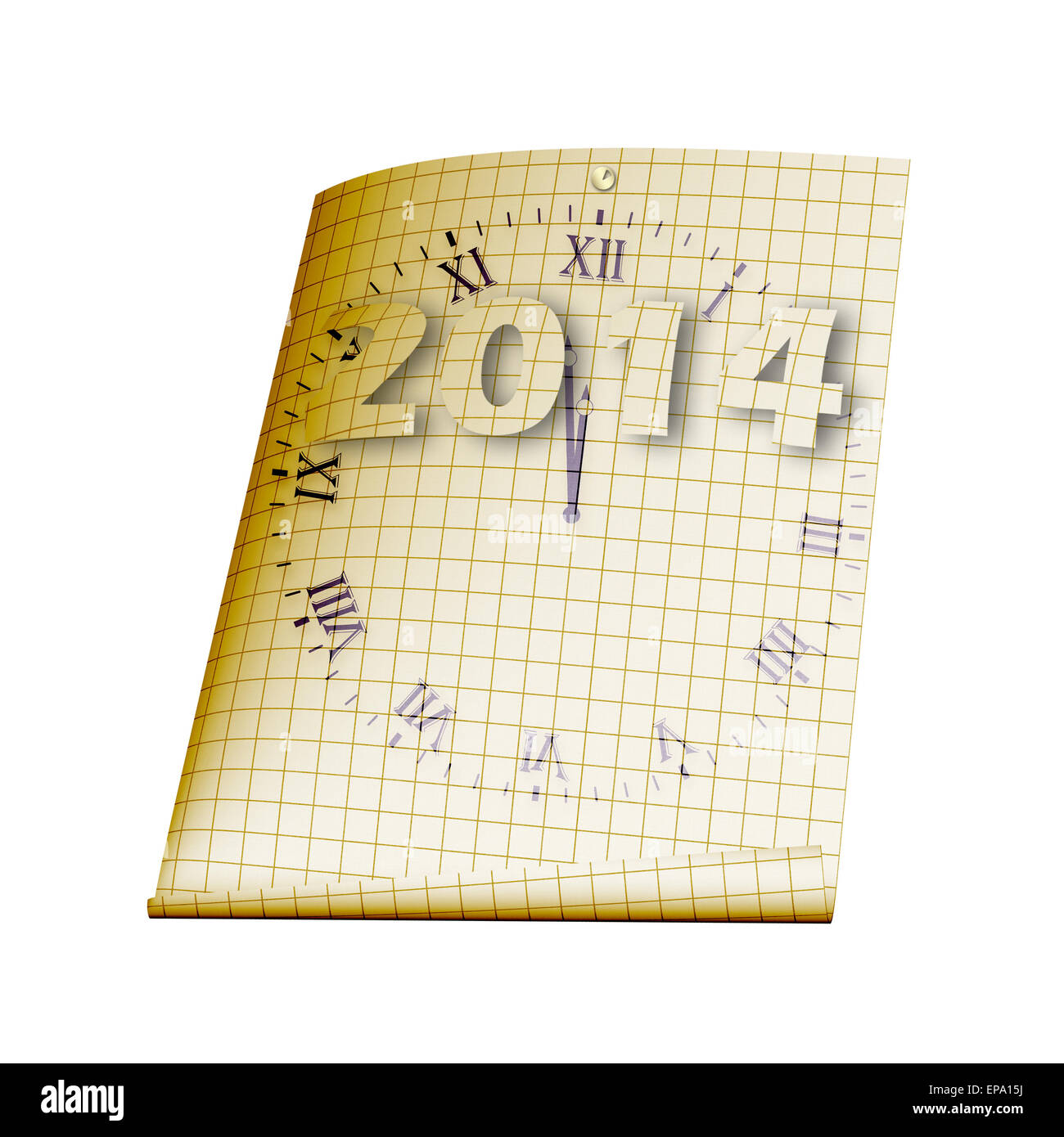 Grunge alienato la carta design in stile scrapbooking isolati su sfondo bianco Foto Stock