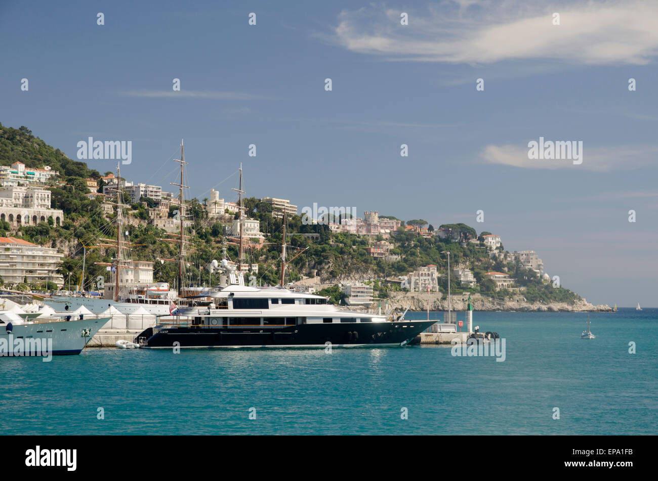 Port du Nizza Cote d'Azur, in Francia Foto Stock