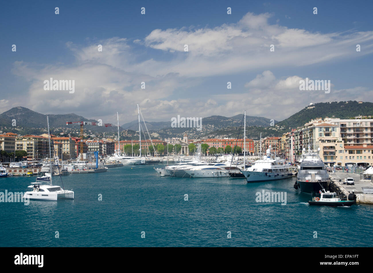 Port du Nizza Cote d'Azur, in Francia Foto Stock