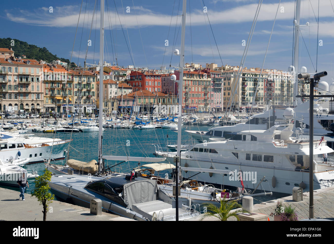 Port du Nizza Cote d'Azur, in Francia Foto Stock