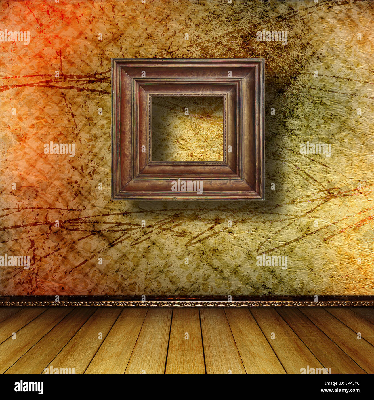 Interno della vecchia sala con la ex rimane di lusso Foto Stock