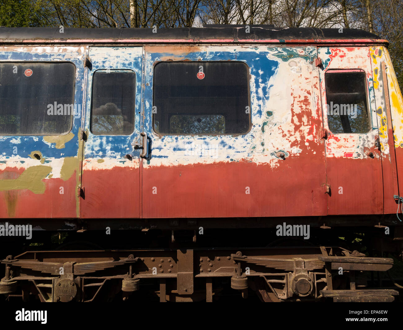 Rusty derelitti vagone ferroviario al picco Rail,Rowsley station,Derbyshire,UK.preso 12/04/2015 Foto Stock