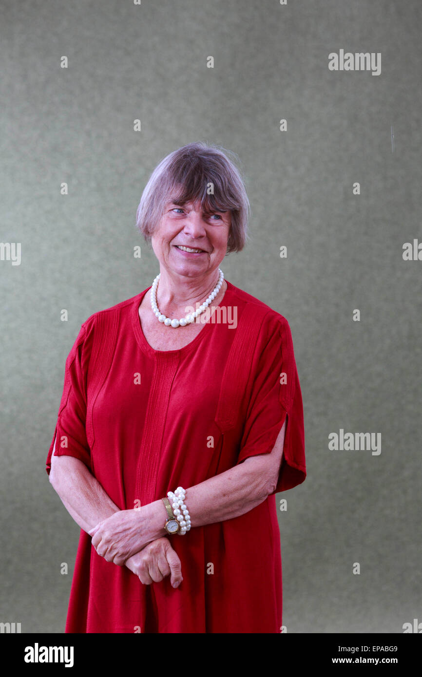 Margaret Drabble. Edinburgh International Book Festival 2014 foto scattate in Charlotte Square Gardens. Edimburgo. Pak@ Mera Foto Stock