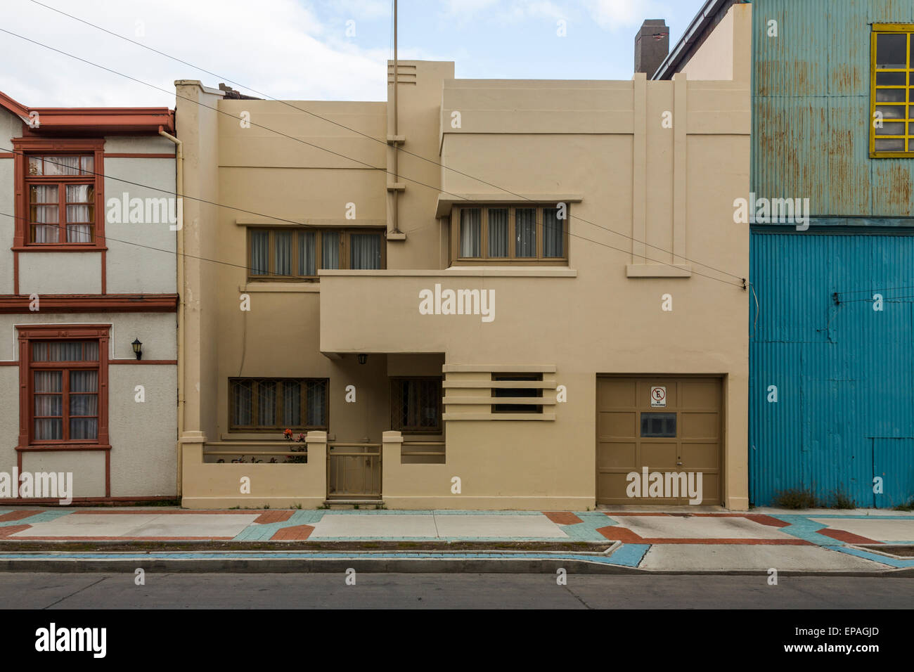 Art deco house, Punta Arenas, Cile Foto Stock