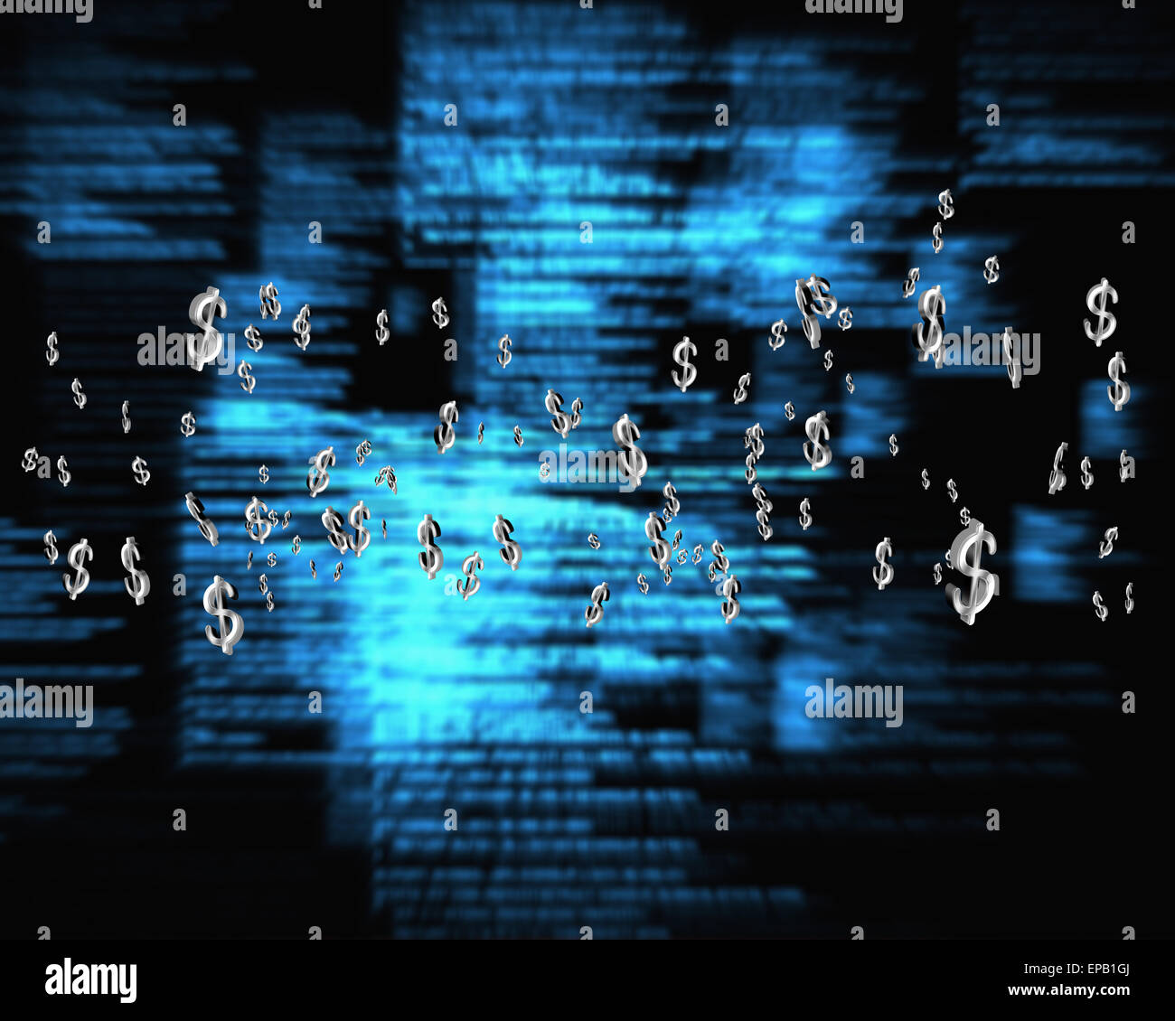 Immagine composita di icone di valuta Foto Stock