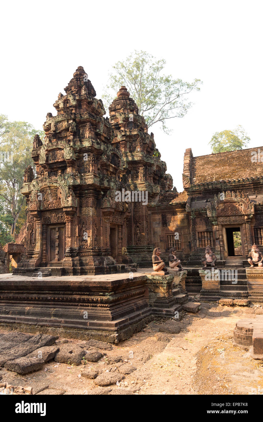 Angkor Wat Cambogia. Tempio Bayon in Angkor Thom luogo storico Foto Stock