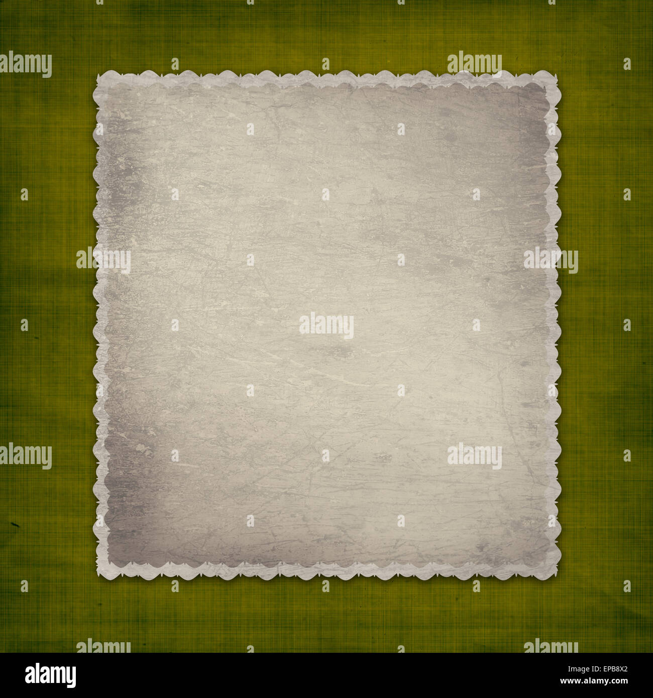 Vecchia scheda vintage per gli inviti e i messaggi di saluto Foto Stock