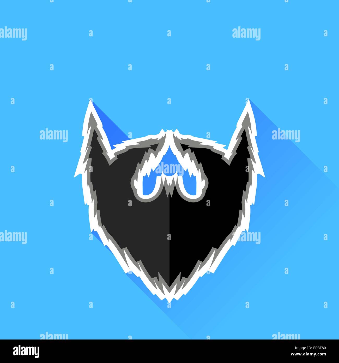 Black Beard Icona Illustrazione Vettoriale