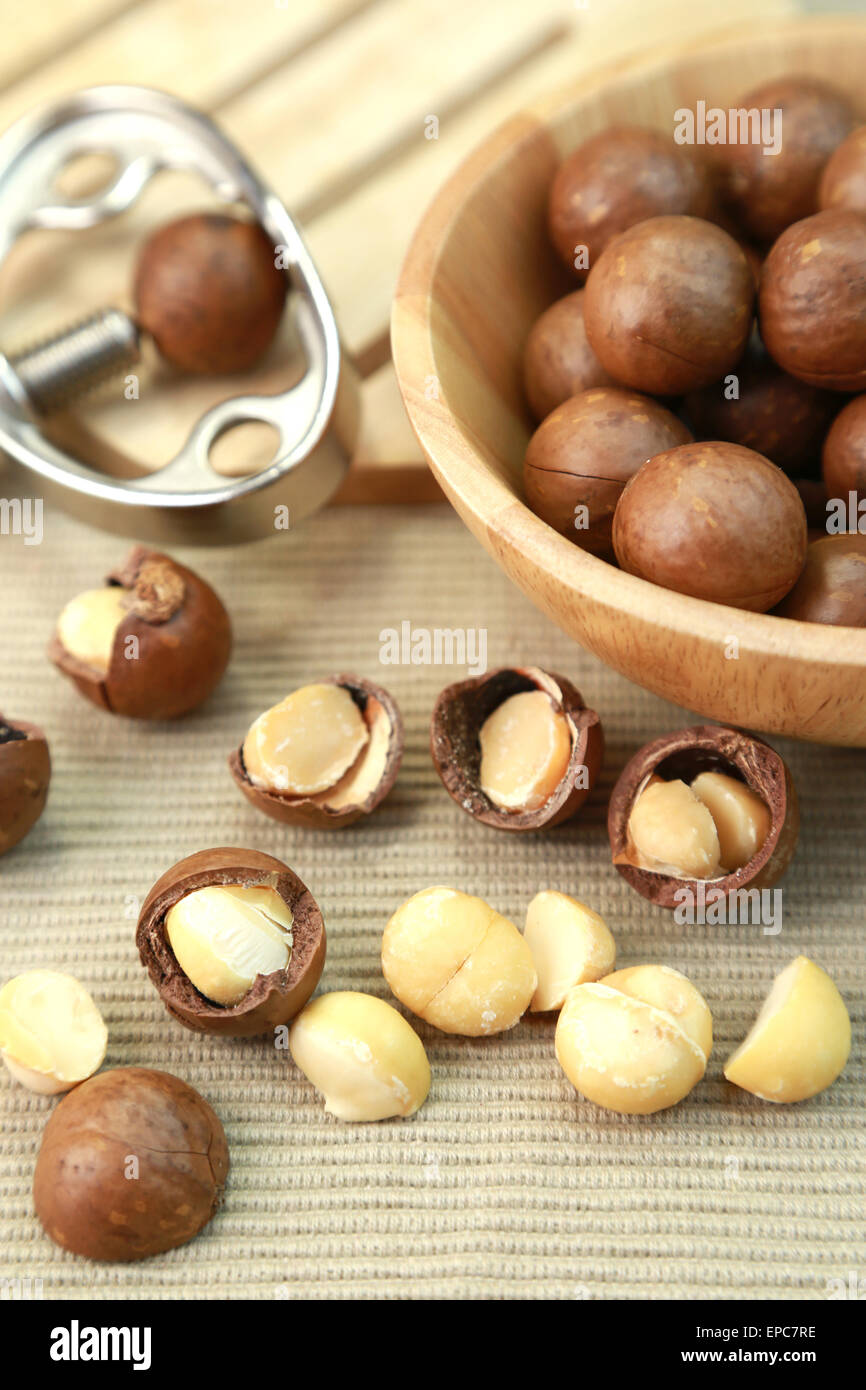 Noce di macadamia Foto Stock
