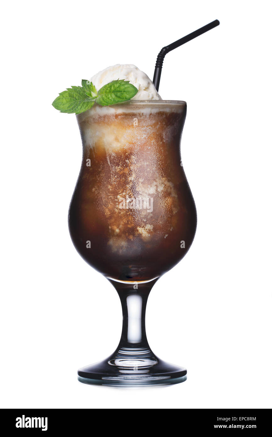 Cocktail alcolico in vetro di uragano. Fresche, aspetto pulito. Foto Stock