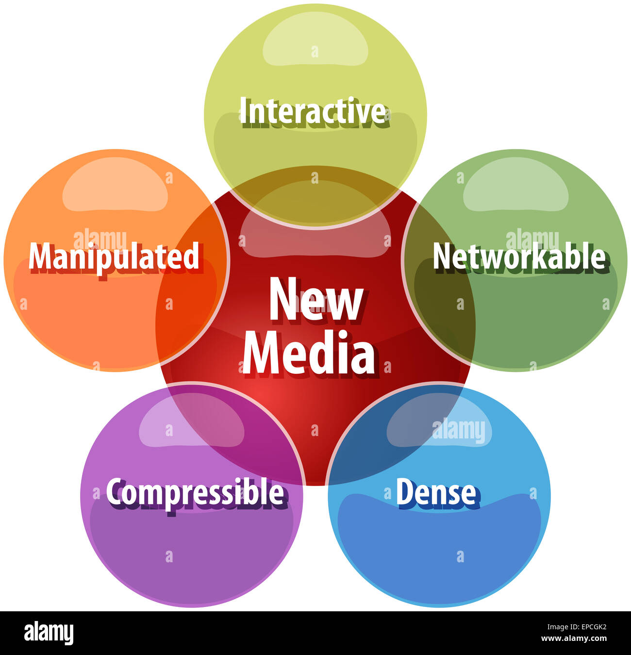 Strategia di business concetto schema infografico illustrazione dei nuovi media qualità Foto Stock
