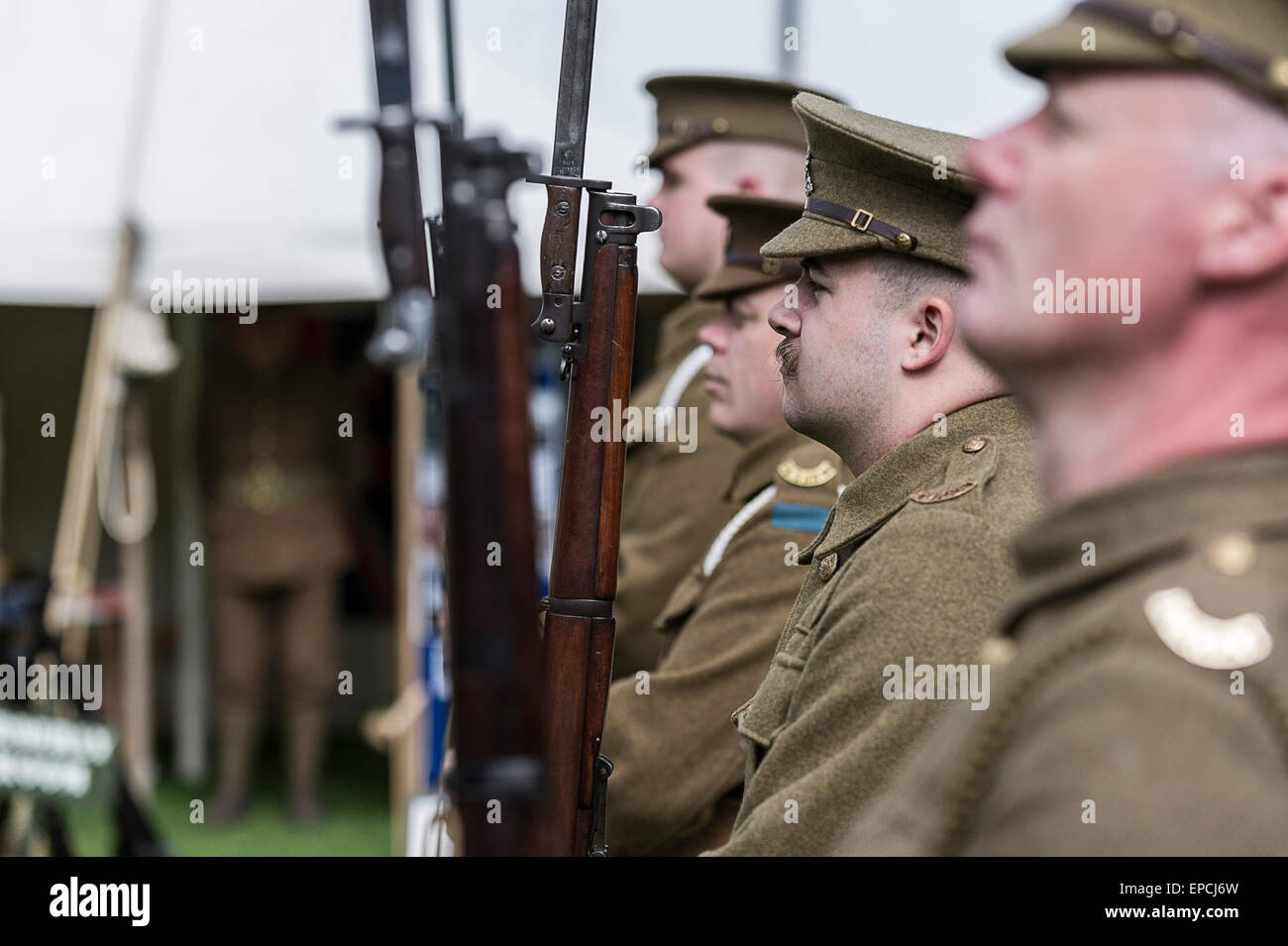 Tempio Cressing Essex, UK. 16 Maggio, 2015. Militari di re-enactors a "Tempio in guerra" una due giorni di militari e Vintage spettacolo basato nel sud-est dell'Inghilterra. Credito: Gordon Scammell/Alamy Live News. Foto Stock