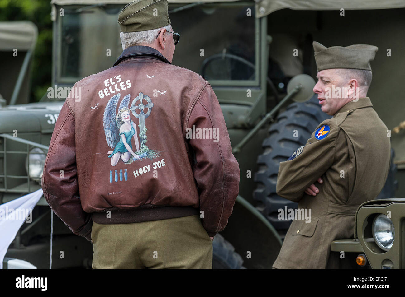 Tempio Cressing Essex, UK. 16 Maggio, 2015. Militari di re-enactors a "Tempio in guerra" una due giorni di militari e Vintage spettacolo basato nel sud-est dell'Inghilterra. Credito: Gordon Scammell/Alamy Live News. Foto Stock