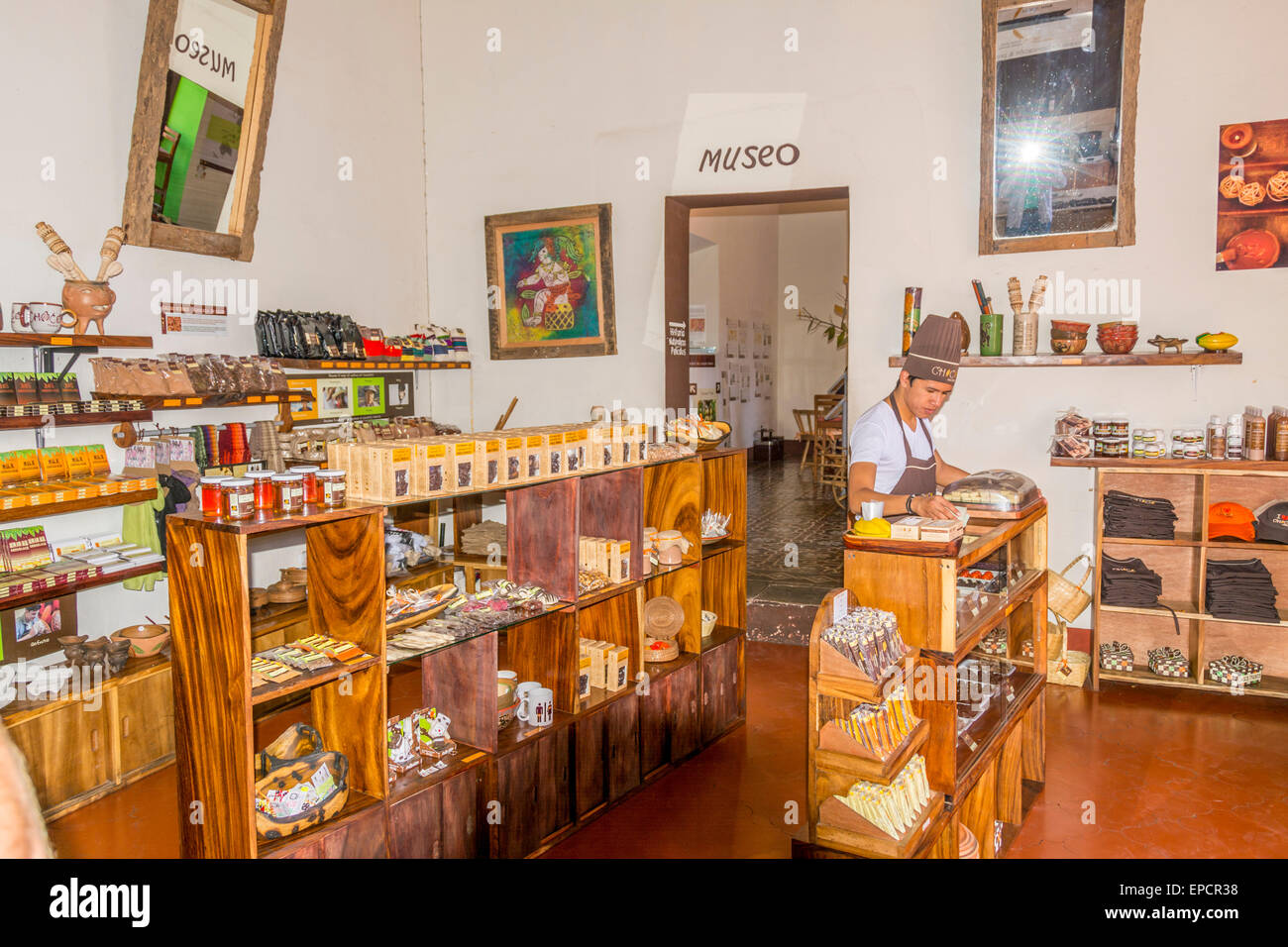 Il Choco Museo o il museo del cioccolato in Antigua Guatemala Foto Stock