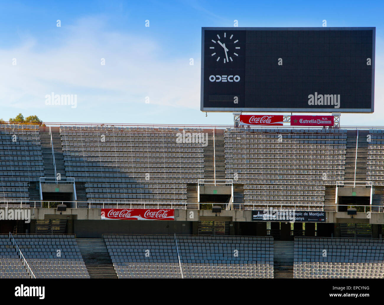 Estadi Olimpic Lluis Companys (Barcellona Stadio Olimpico) Barcelona, Spagna. Foto Stock