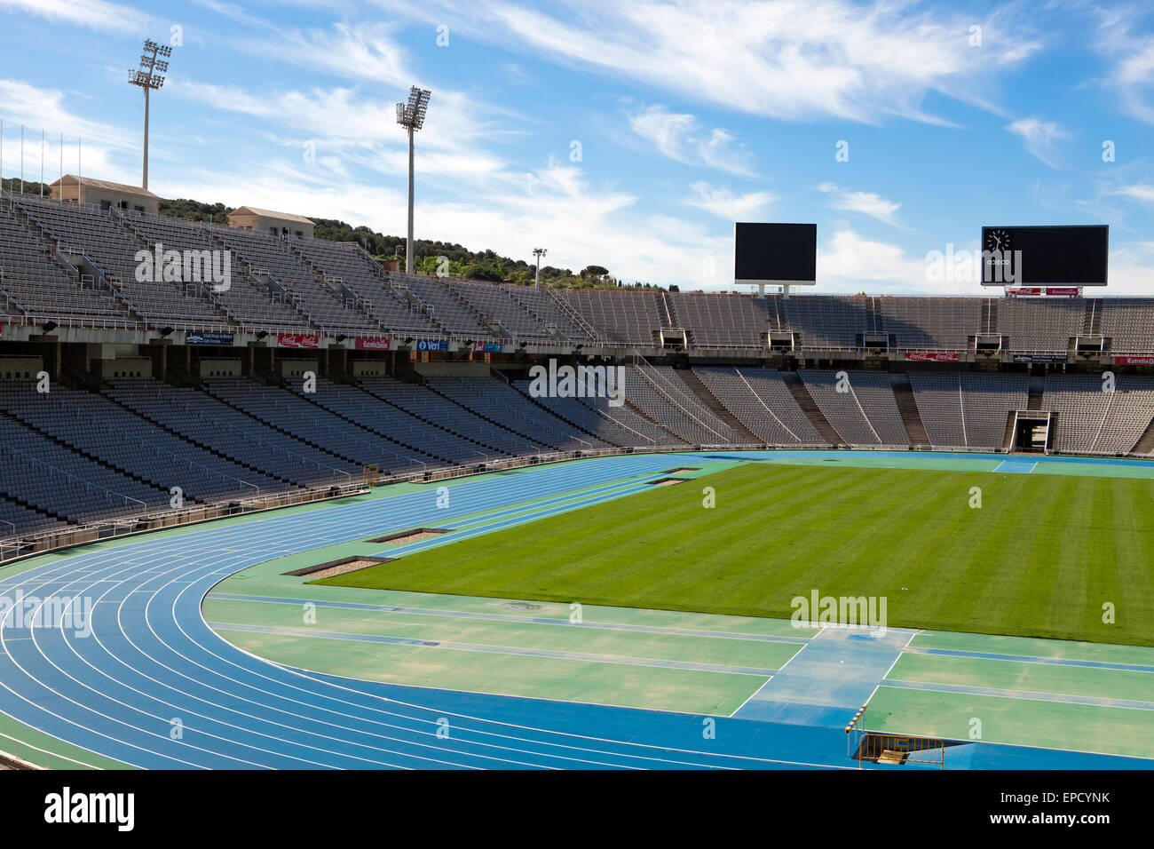 Estadi Olimpic Lluis Companys (Barcellona Stadio Olimpico) Barcelona, Spagna. Foto Stock
