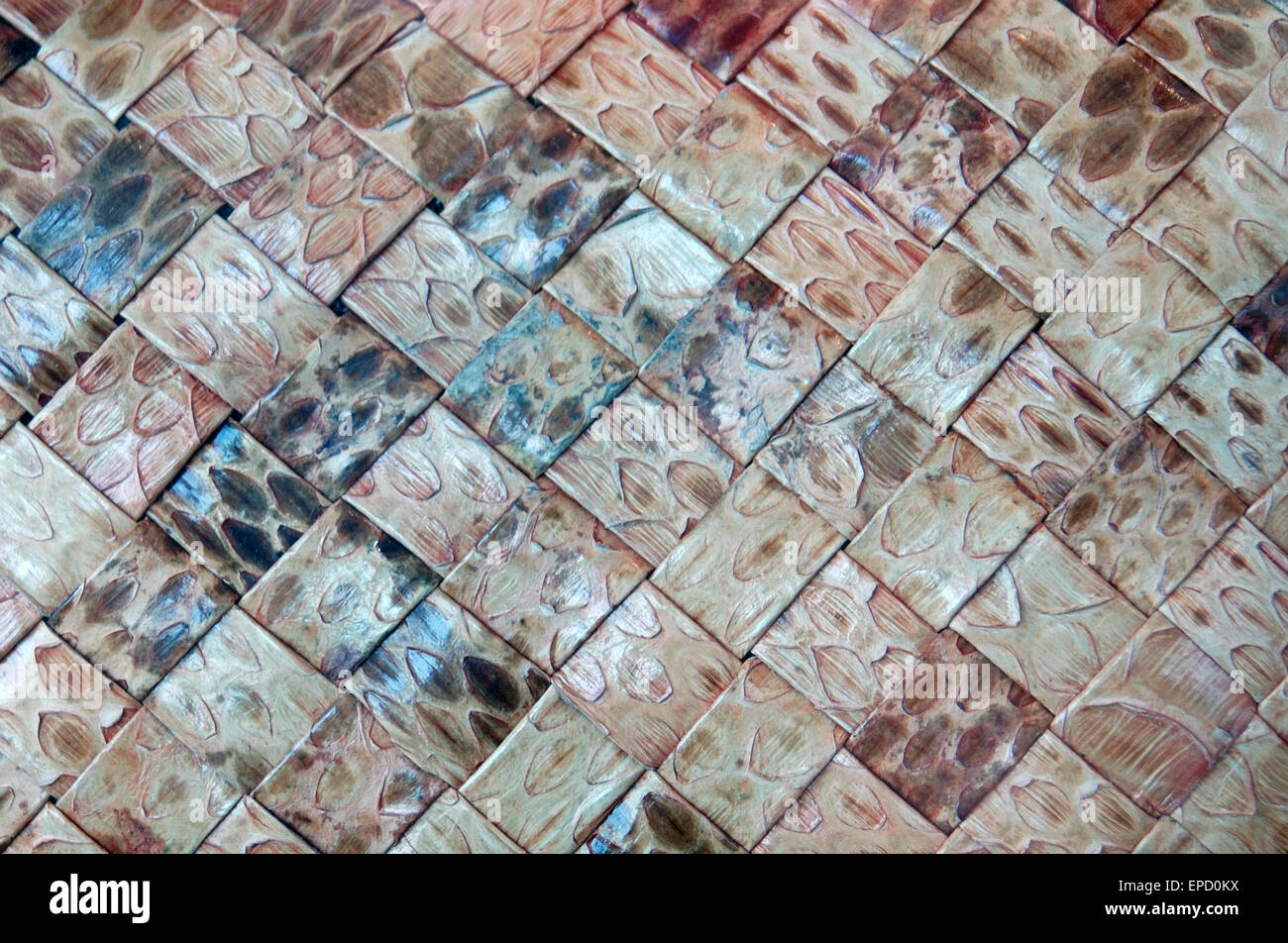 Tessuto pelle di serpente illegali sulla accessori moda Foto Stock
