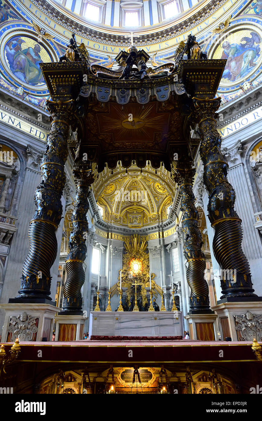 Altare Sagrestia Basilica di San Pietro Roma Italia Europa UE Foto Stock