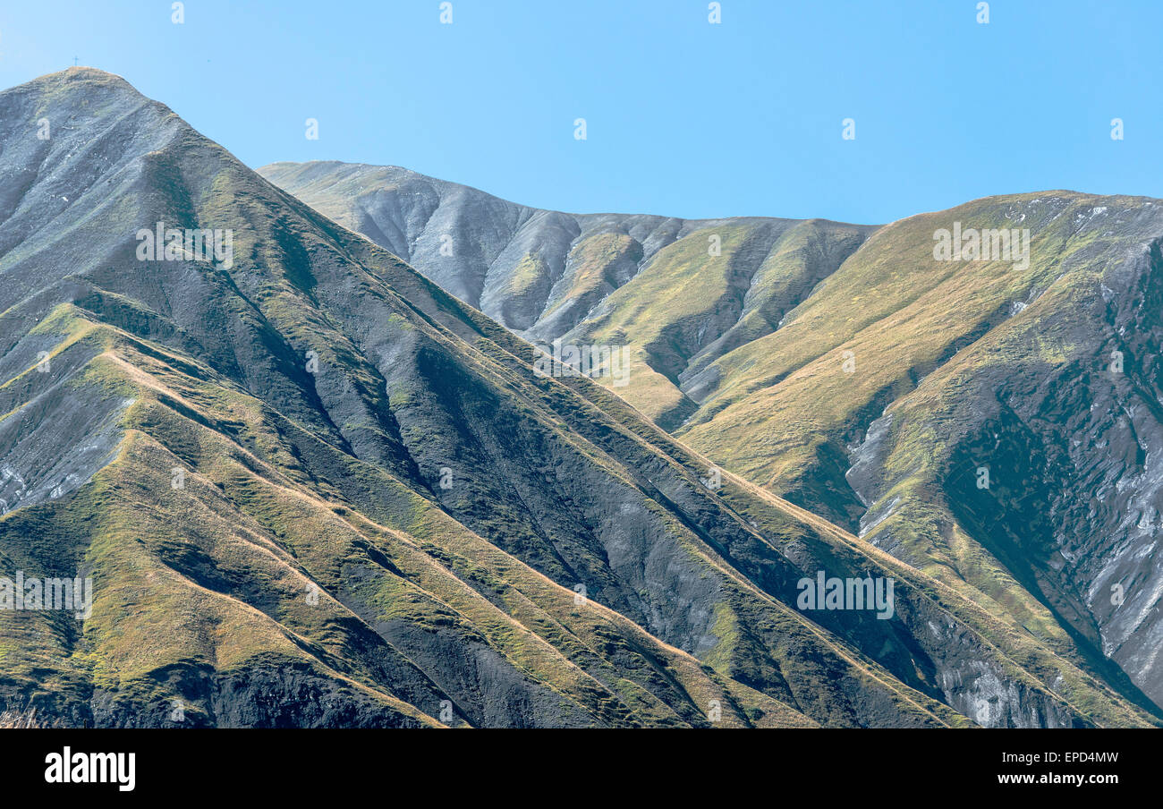 La texture sul lato della montagna, Ecrins,Delfinato,Francia Foto Stock