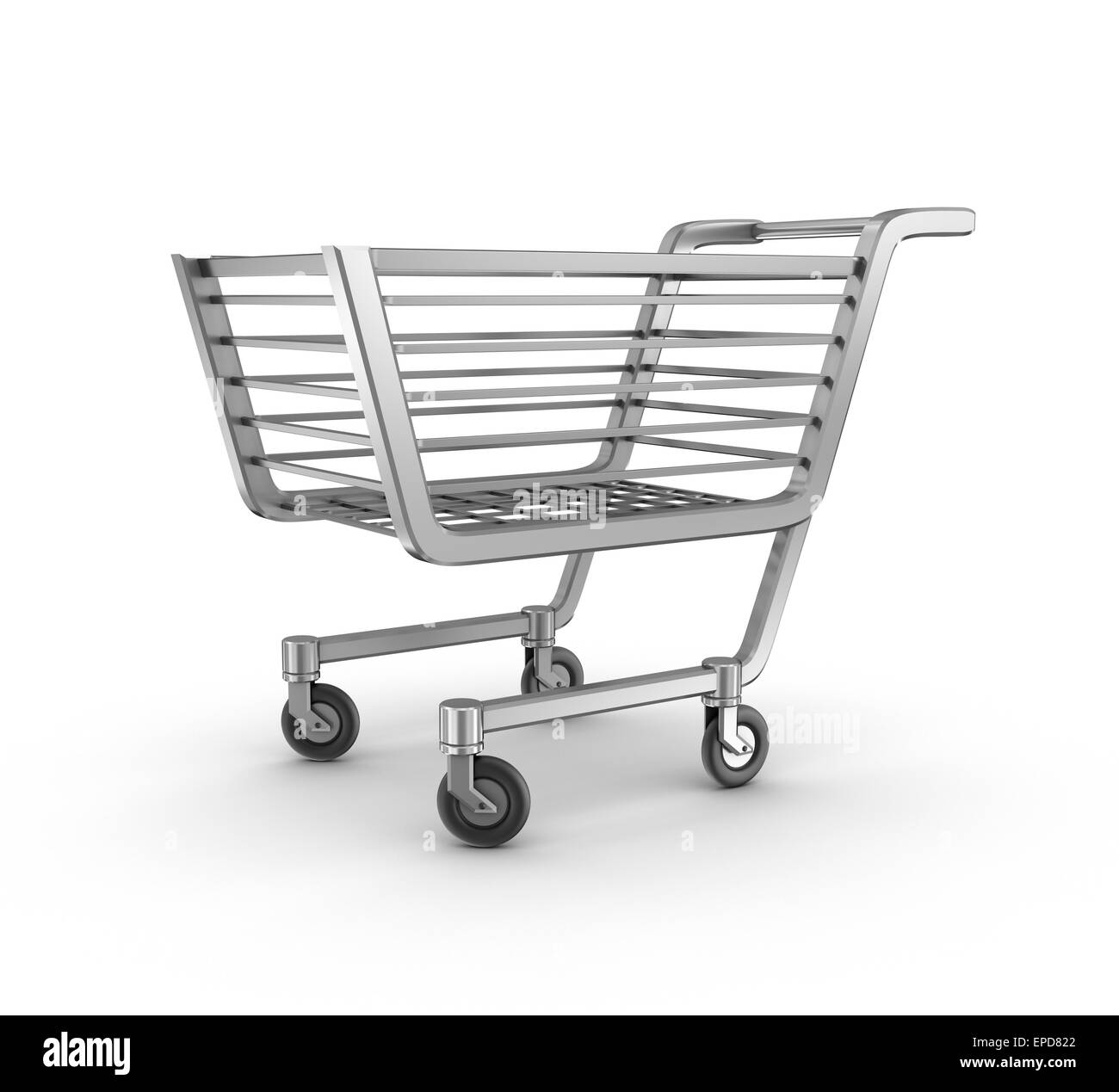 Svuota carrello, isolato Foto Stock