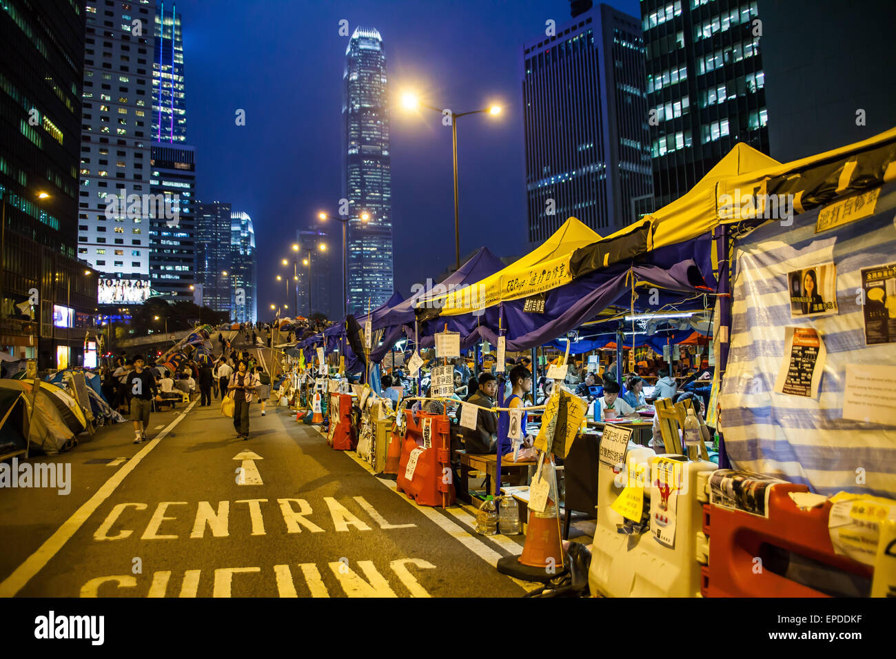 HONG KONG, Nov 6: ombrellone rivoluzione nella Admiralty il 6 novembre 2014. Foto Stock